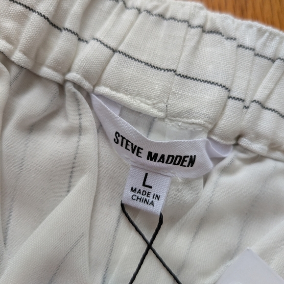 Nwt Steve Madden High Waist Pinstripe Shorts - Picture 10 of 12